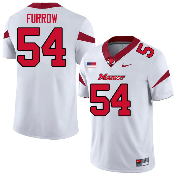 Marist Red Foxes #54 Nate Furrow College Football Jerseys,Uniforms-White